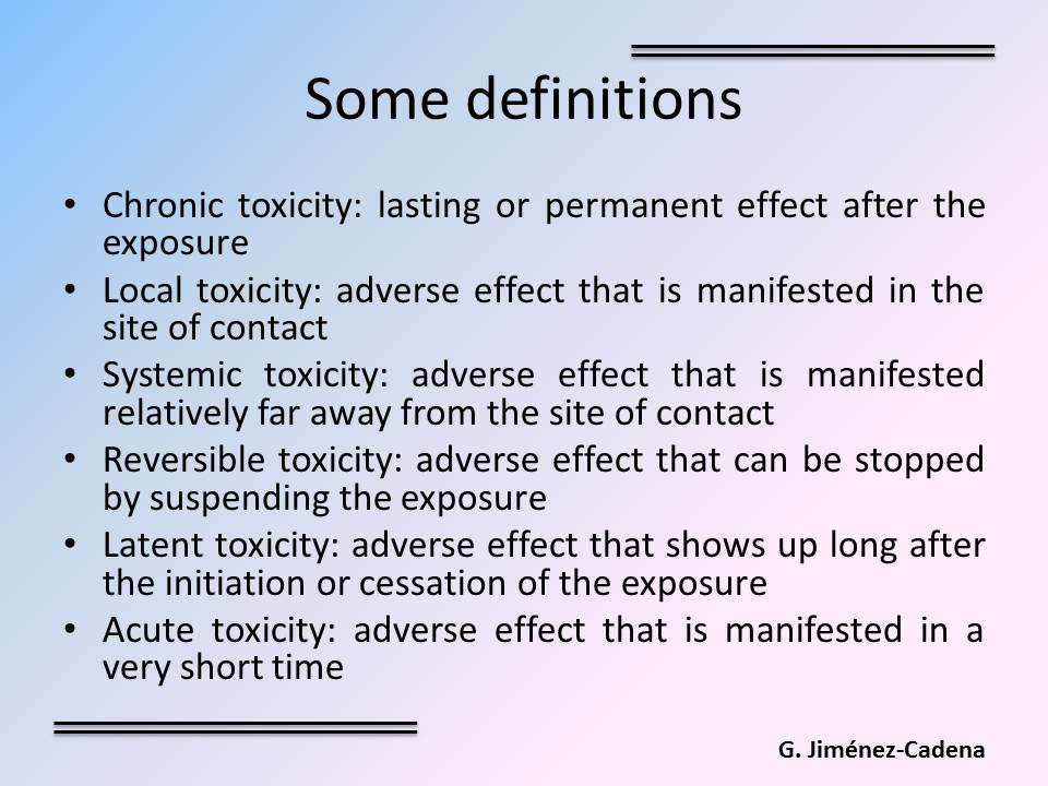Introduction To Toxicology Toxicology Gjc
